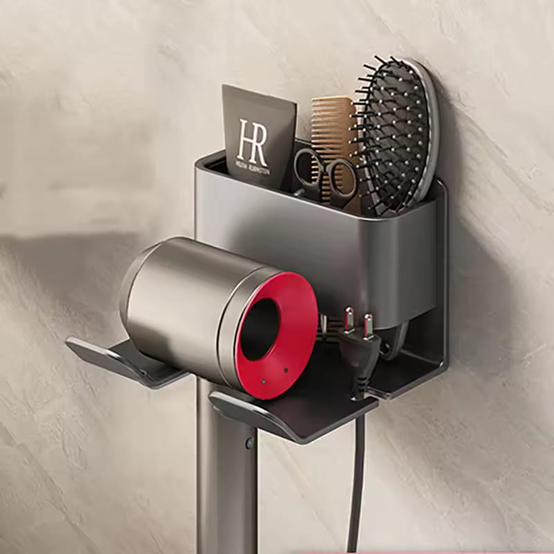 Multifunctional Wall Mounted Hair Dryer And Storage Organizer