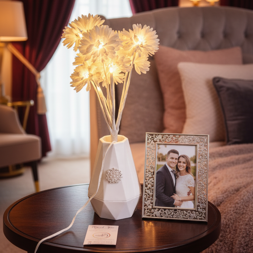 White Flowers Tree LED Table Lamp