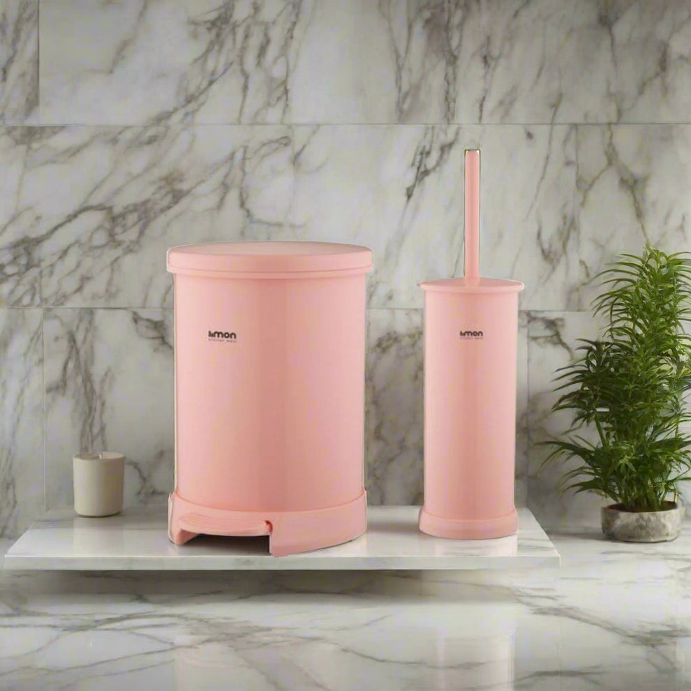 Limon 2-Pieces Luxury Style Dustbin With Brush
