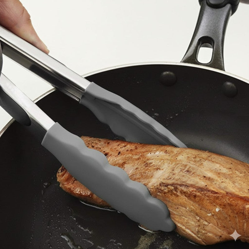 Multipurpose Silicone Grip Cooking Tongs