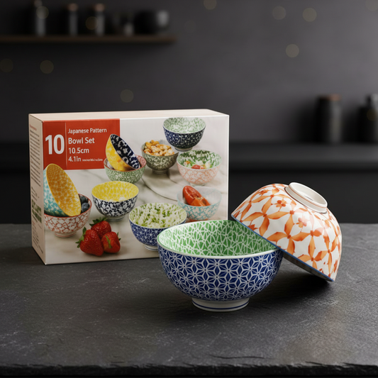 Danny Home 10-Piece's Porcelain Dinner Bowl Set