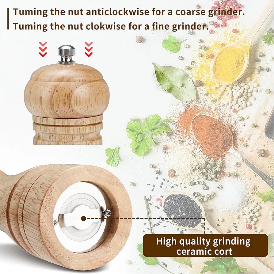 Manual Wooden Salt And Pepper Grinder