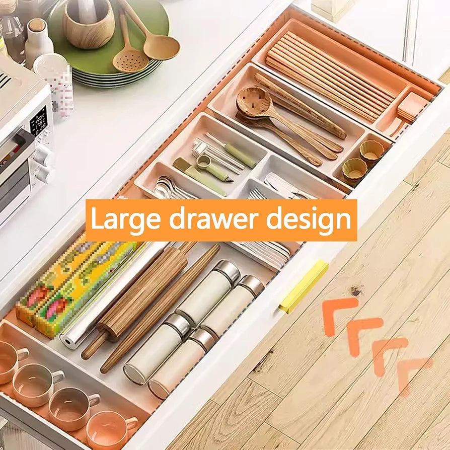 Binca Luxe Counter Cabinet Sleek Off-White Finish With Brushed Gold Handles