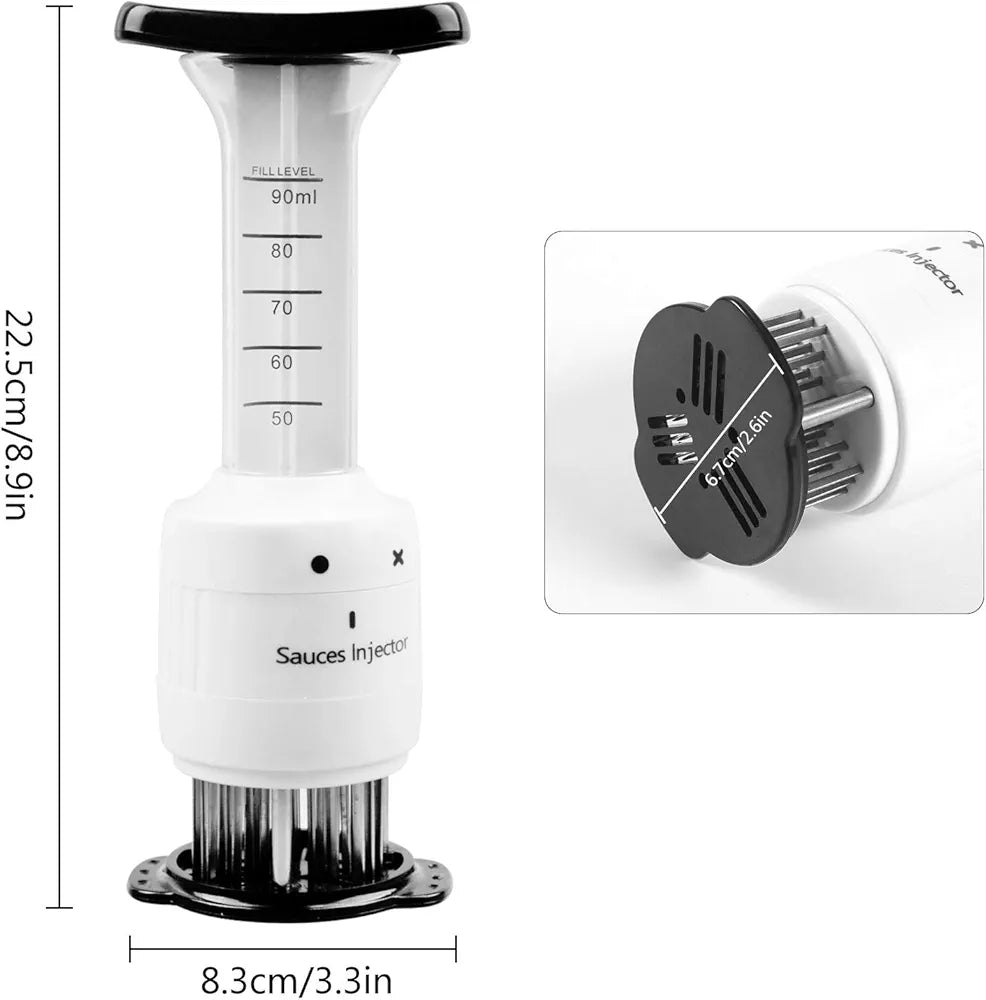 Meat Tenderizer and Marinade Flavor Sauce Injector
