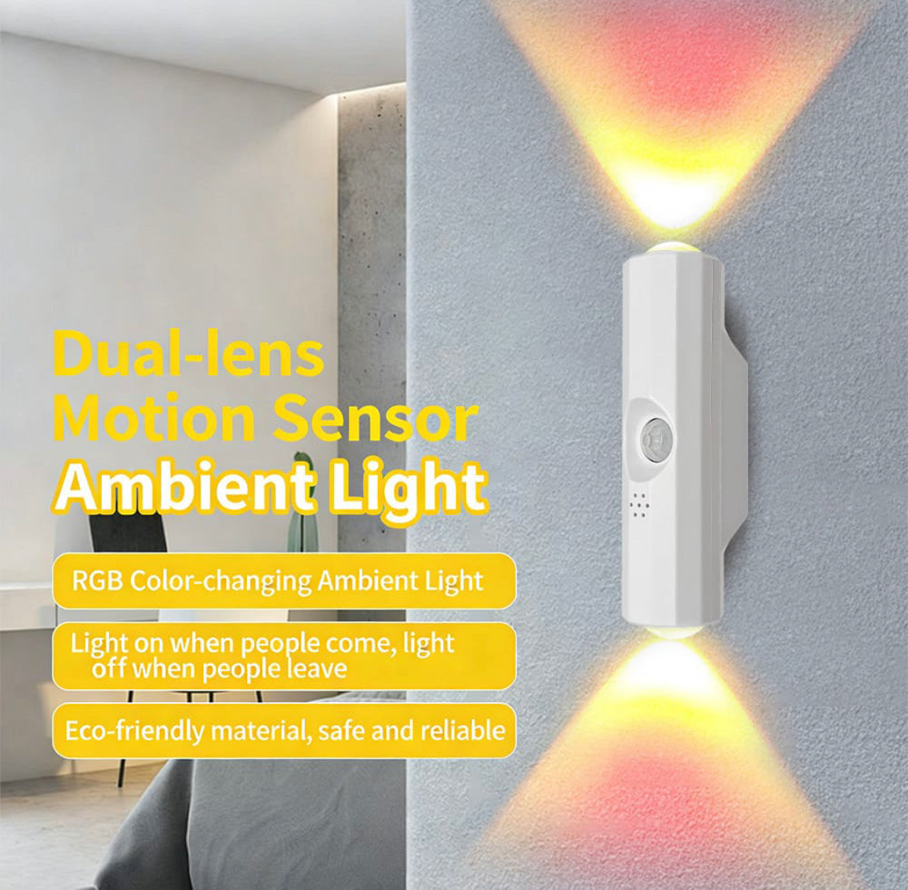 Rechargeable Magnetic Double Head Motion Sensor RGB Ambient Light