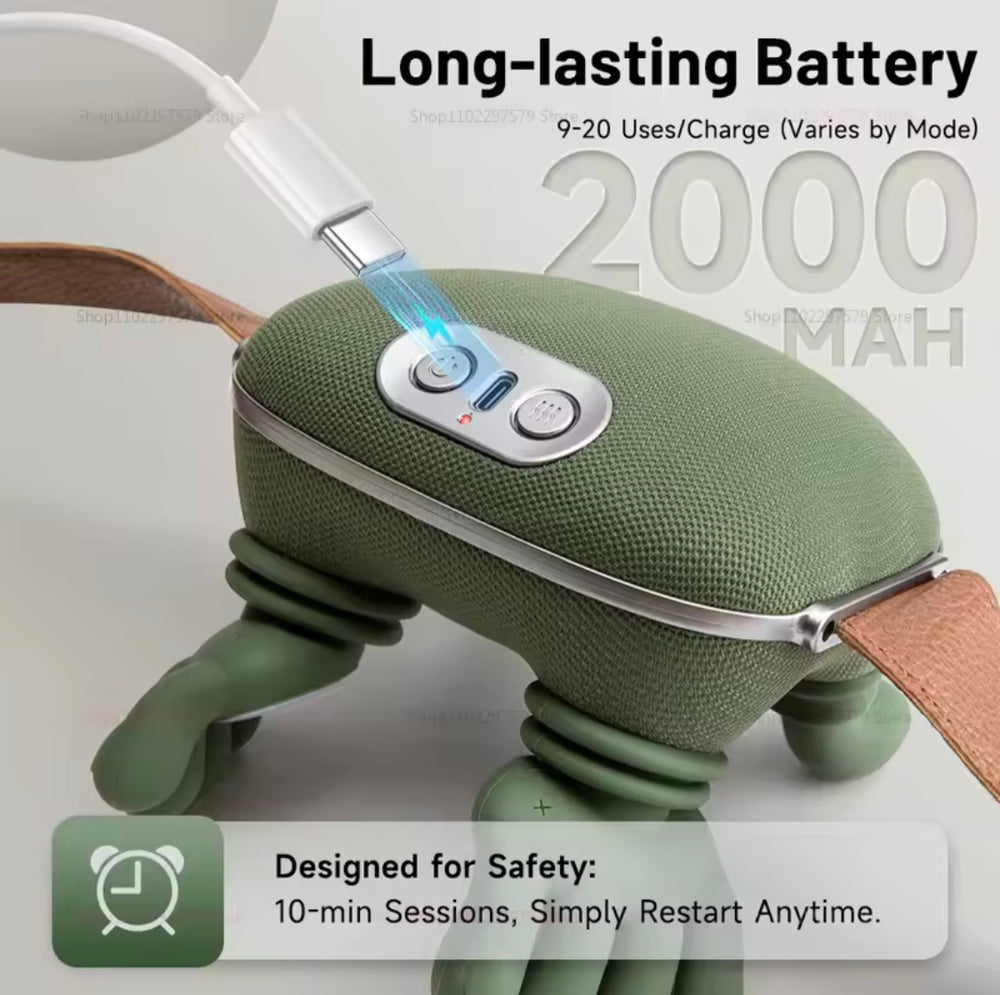 Portable Wireless Neck and Back Massager with Heat for Pain Relief