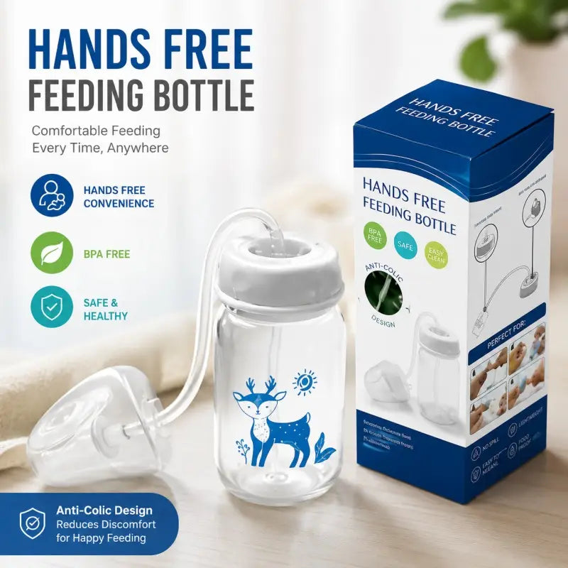 Silicone Tube Hands Free Baby Feeding Bottle