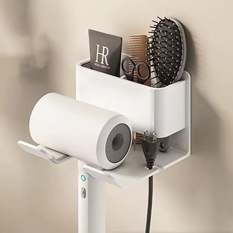 Multifunctional Wall Mounted Hair Dryer And Storage Organizer
