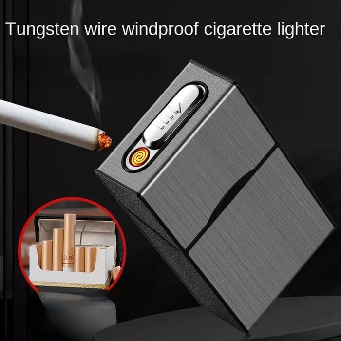 Rechargeable Lighter With Smart Cigarette Case