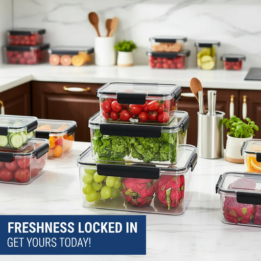 Acrylic Airtight Food Storage Container (Set Of 3)
