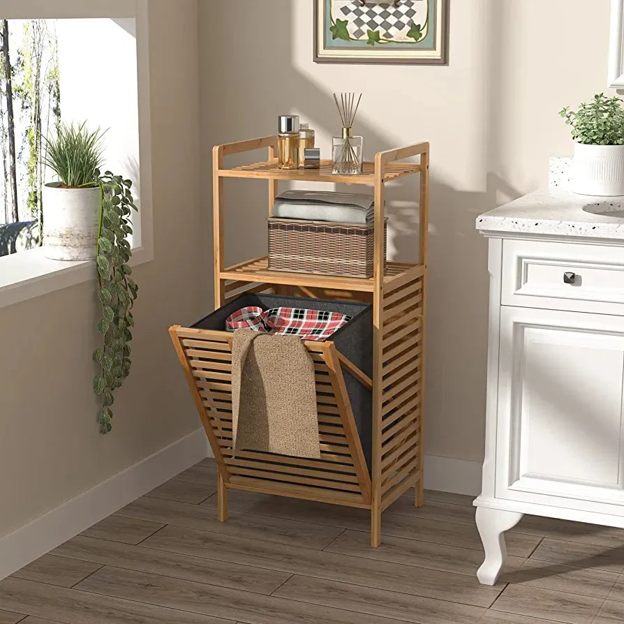 Bamboo Double Multipurpose Clothes Storage Organizer