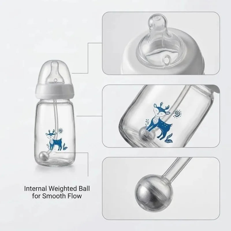 Silicone Tube Hands Free Baby Feeding Bottle