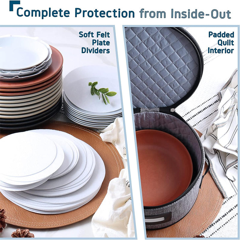 5Pcs Foldable Dinnerware Storage Organizer Set