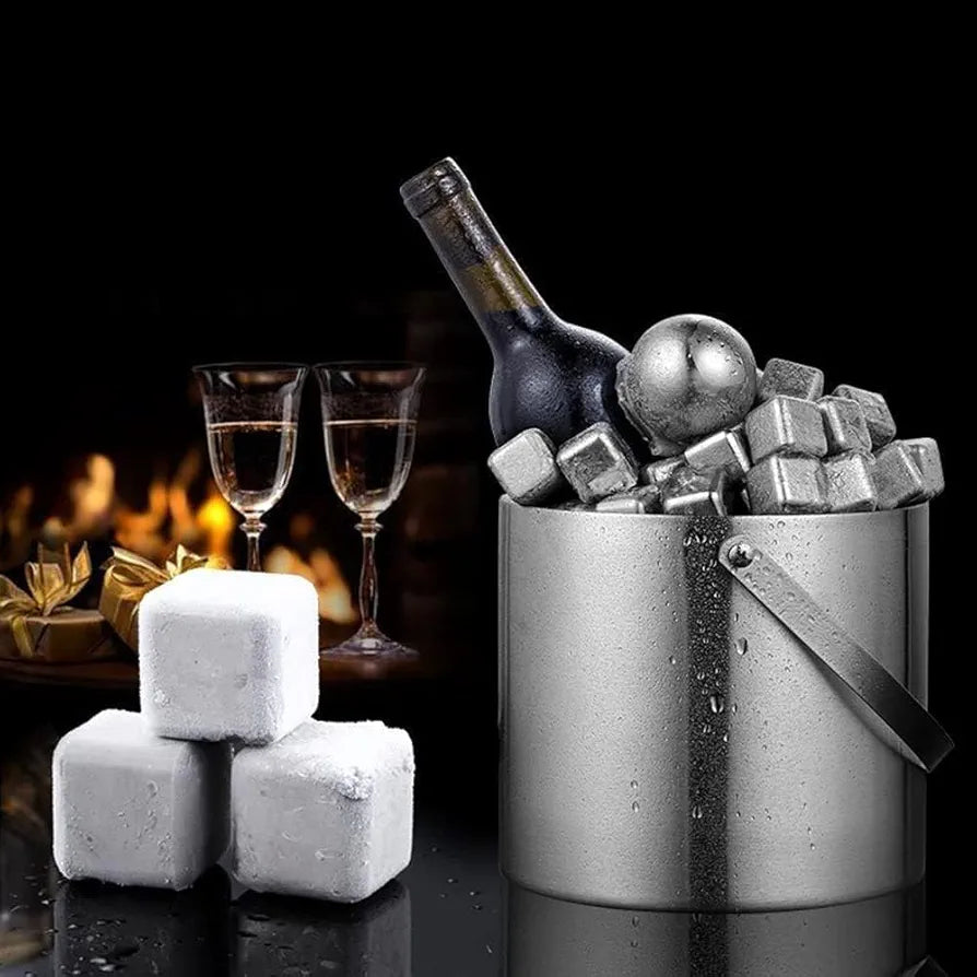 Multipurpose Stainless Steel Ice Bucket With Tongs