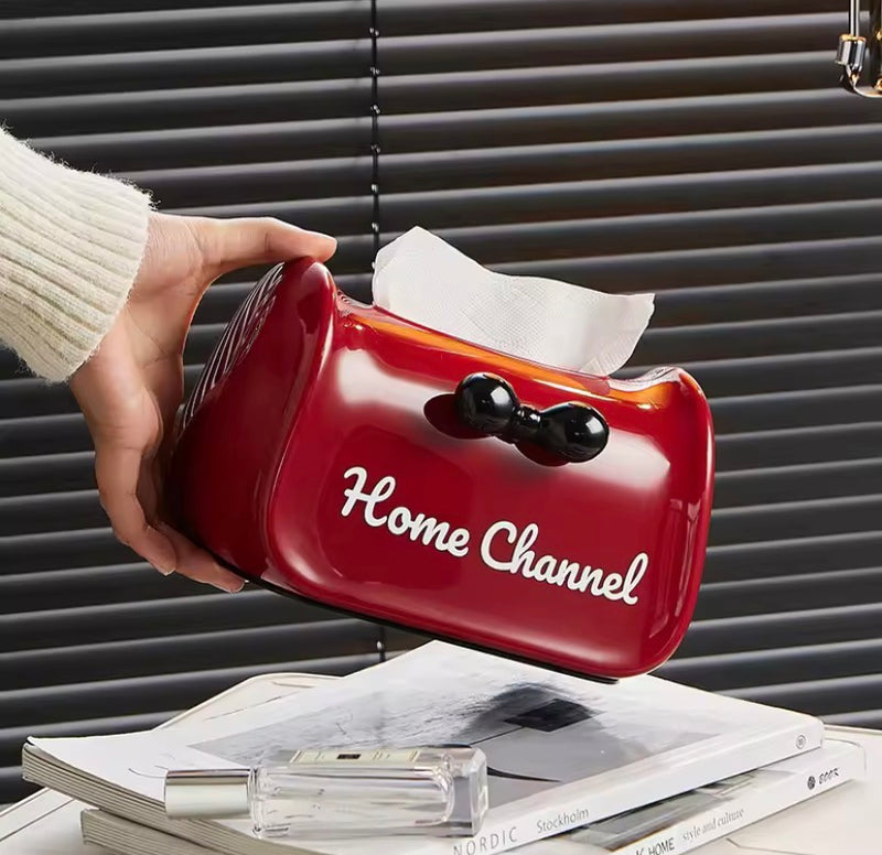 Elegant Luxury Ribbon Tissue Box Holder
