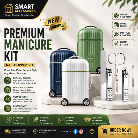 Suitcase Style Mini Travel Manicure Pedicure Kit