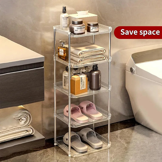 5-Tier Vertical Transparent Storage Rack Organizer