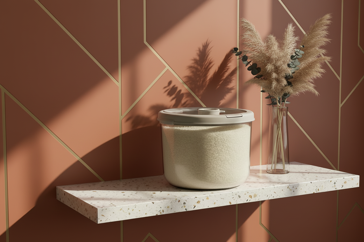 Acrylic Round Rice Storage Box