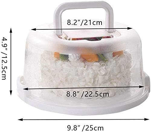 Transparent Frost Handheld Round Airtight Cake Box