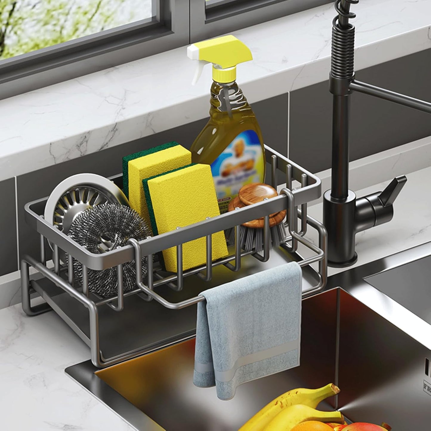 Multipurpose Kitchen Sink Iron Drainer Rack