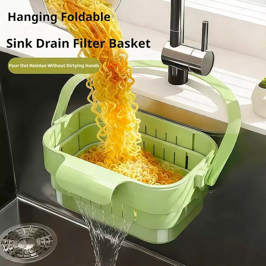 Adjustable Draining Expandable Sink Caddy Organizer with Foldable Handle