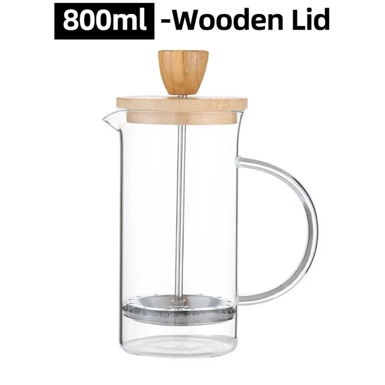 Multifunctional Coffee French Press Pot With Filter high borosilicate glass Hand Punch Coffee Pot