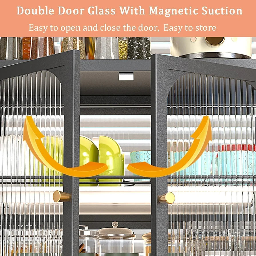 Multipurpose Kitchen Table Top Clamshell Type Dustproof Sealed Storage Cabinet Seasoning Box Storage Shelf – Durable, And Stylish