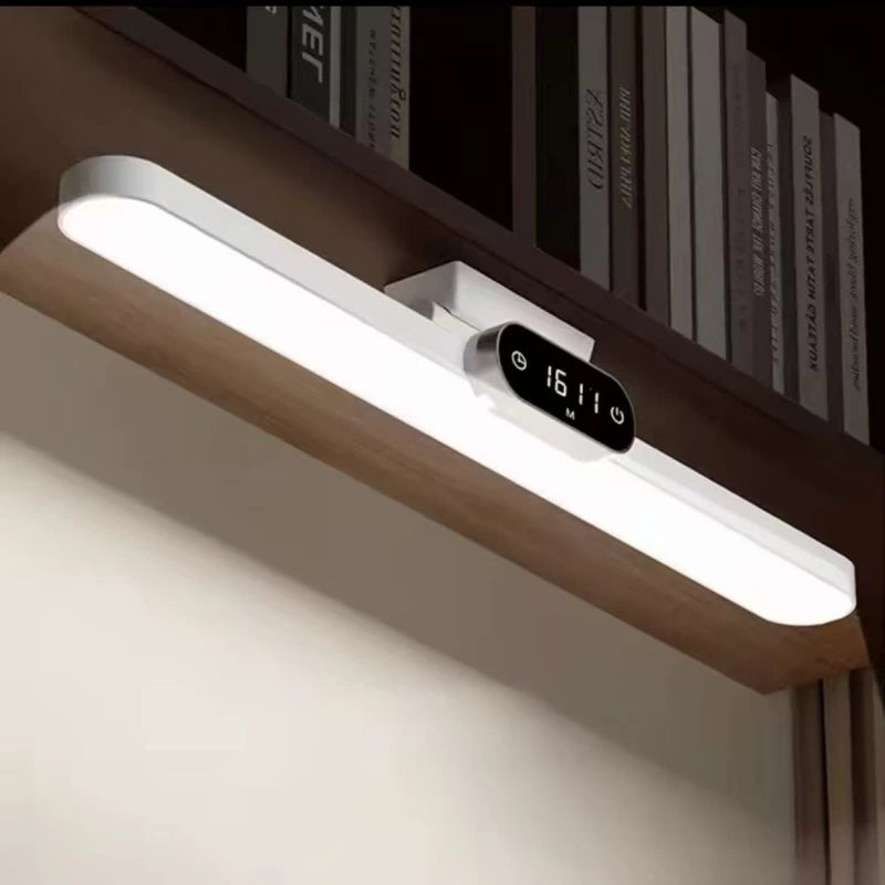 LuxeGlow LED Desk Lamp Clock Display Touch Control Learning Eye Protection (3 Colors Mode)