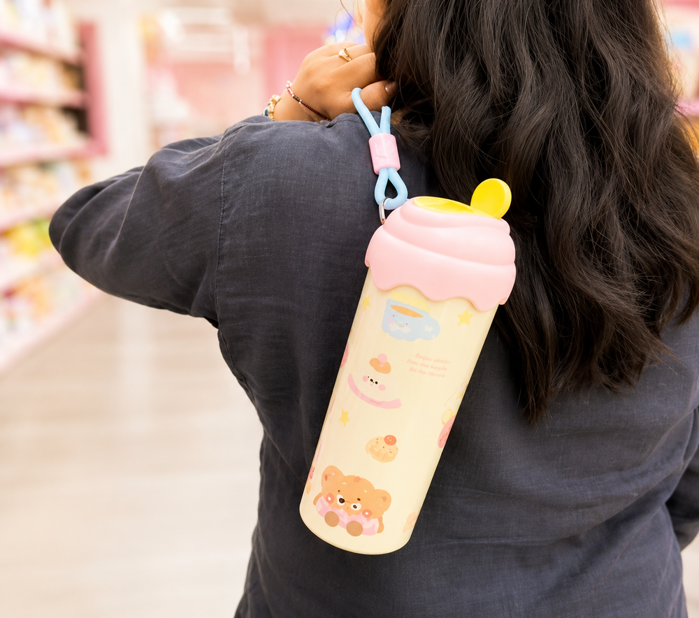 Cute Kids Leakproof Hot & Cold Flask Stainless Steel Water Bottle