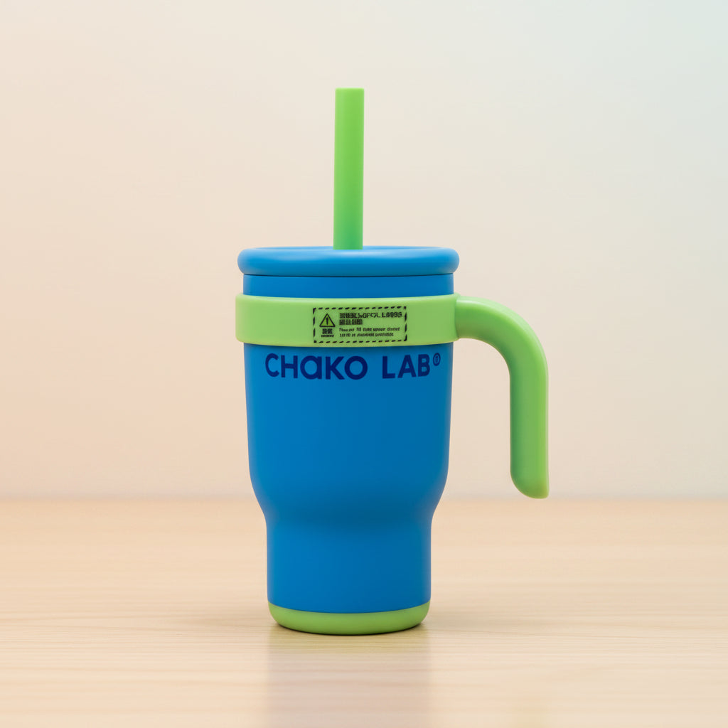 Chako Lab Insulated Stainless Steel Tumbler With Handle And Straw