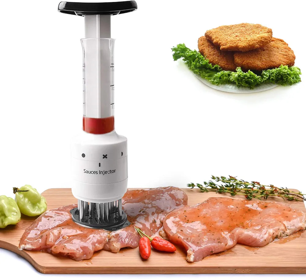 Meat Tenderizer and Marinade Flavor Sauce Injector