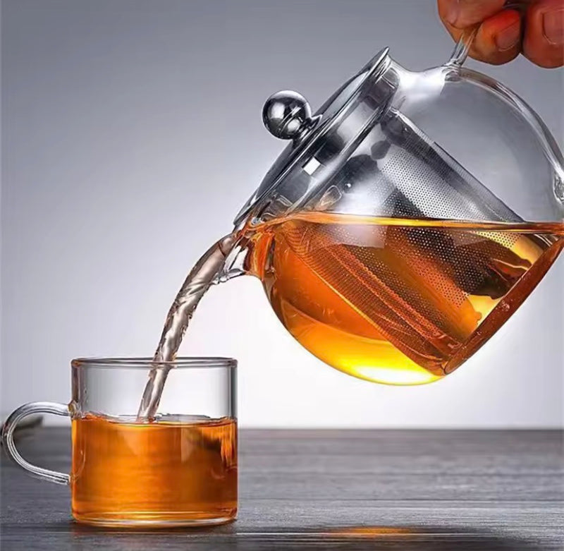 Stainless Steel Infuser Glass Tea Pot
