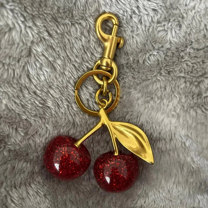 Elegant & Cool Cherry Bag Charm
