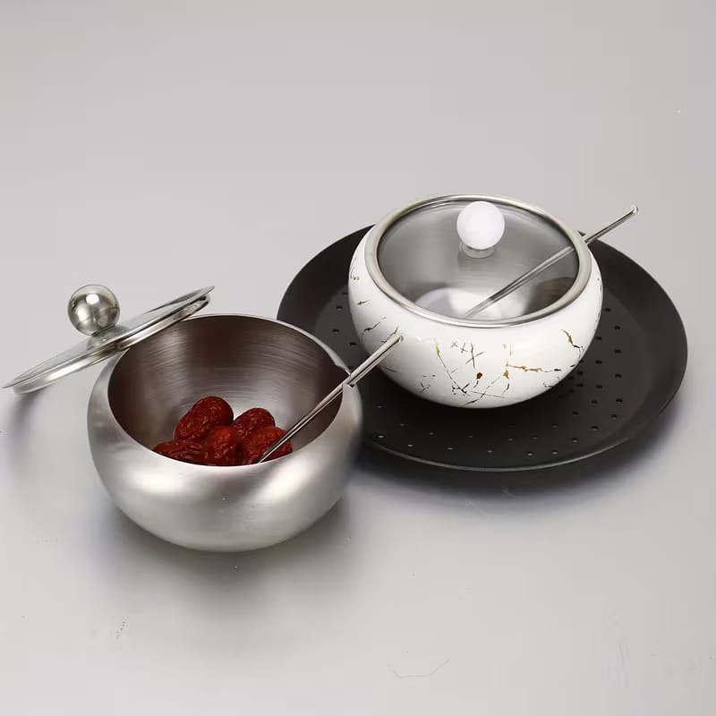 Stainless Steel Seasoning Jar Spoon With Lid