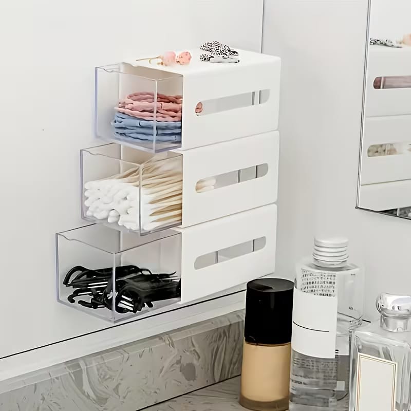 Multipurpose Wall Mounted Punch Free Dual Opening Storage Box (1-Piece)