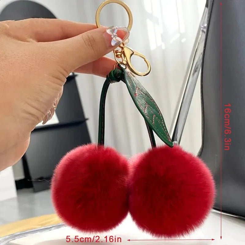 Multipurpose Usable Push Cherry Toy Keychain