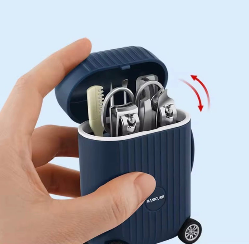 Suitcase Style Mini Travel Manicure Pedicure Kit