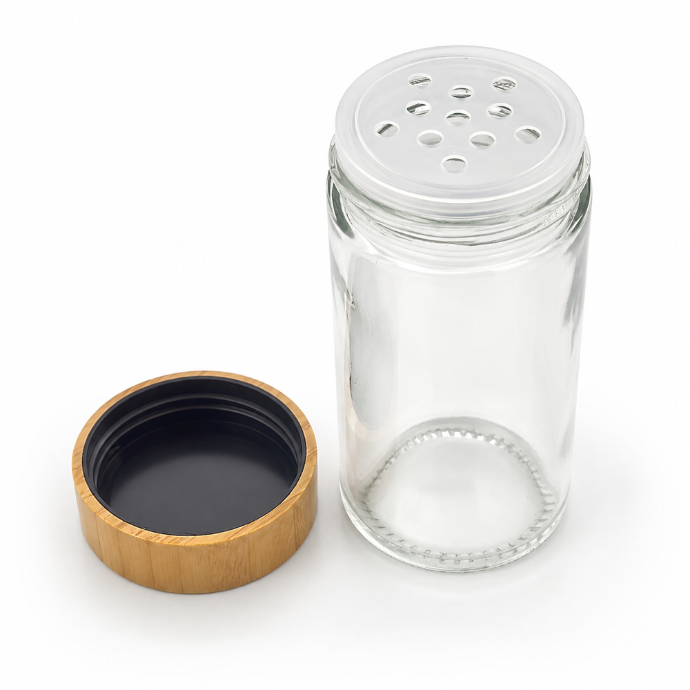 Bamboo 8-Jar Upright Spice Rack Organizer