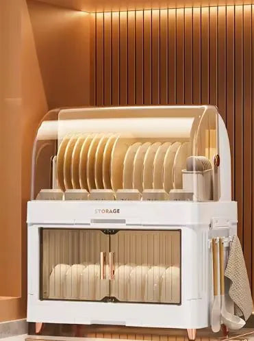 2 Layer Kitchen Dish Drying Rack with Drainer