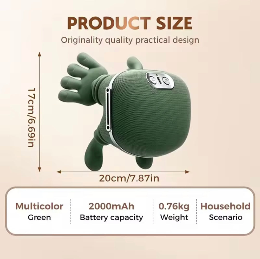 Portable Wireless Neck and Back Massager with Heat for Pain Relief