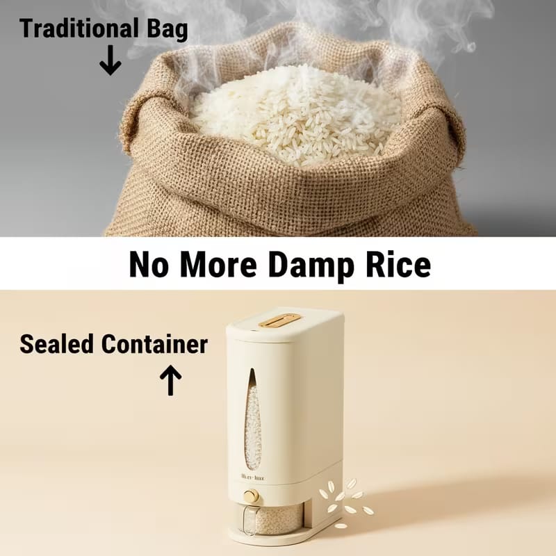 Slim Airtight Rice Storage Container Premium Quality (10KG)