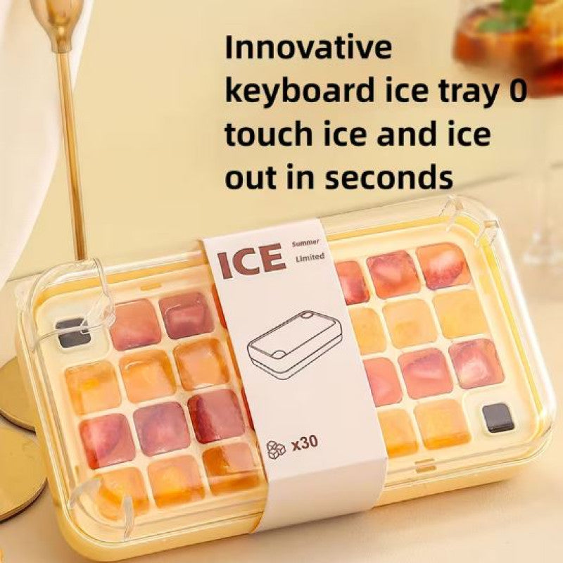 30-Grid Push-Release Ice Cube Tray & Storage Box