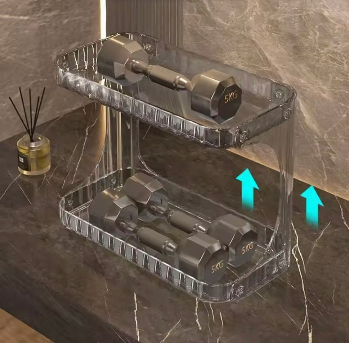 Double Layer Multipurpose Storage Organizer - Bathroom And Cosmetics Organizer