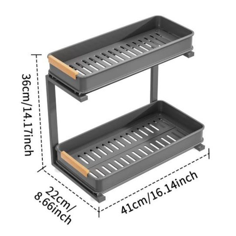Multifunctional Metal Adjustable Kitchen Storage Rack