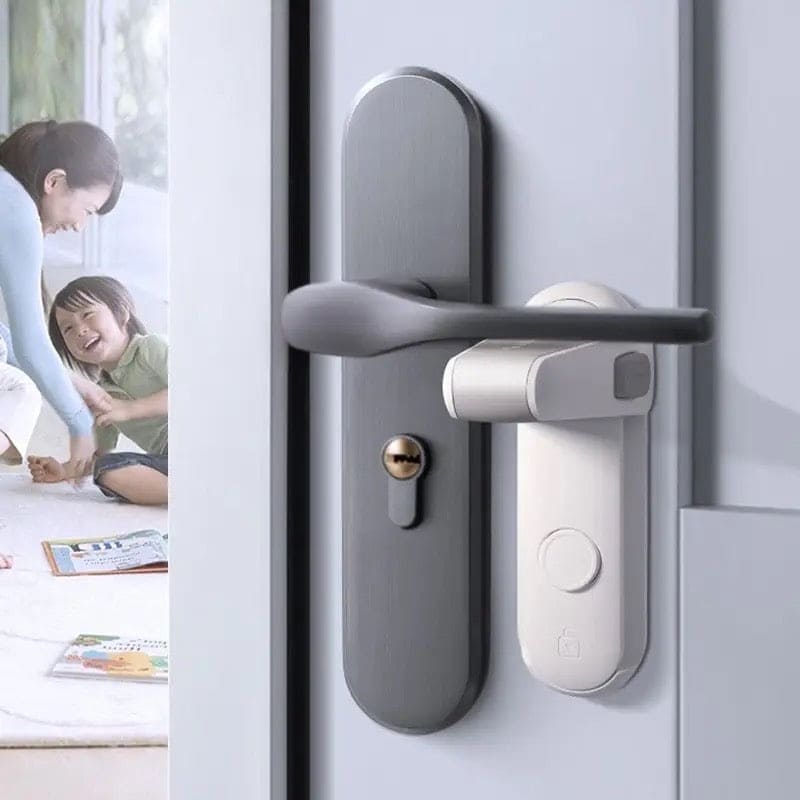 Child Safety Door Lever Lock with Rotary Design