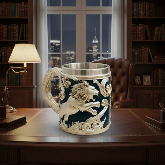 Lion Design Stainless Steel Mug