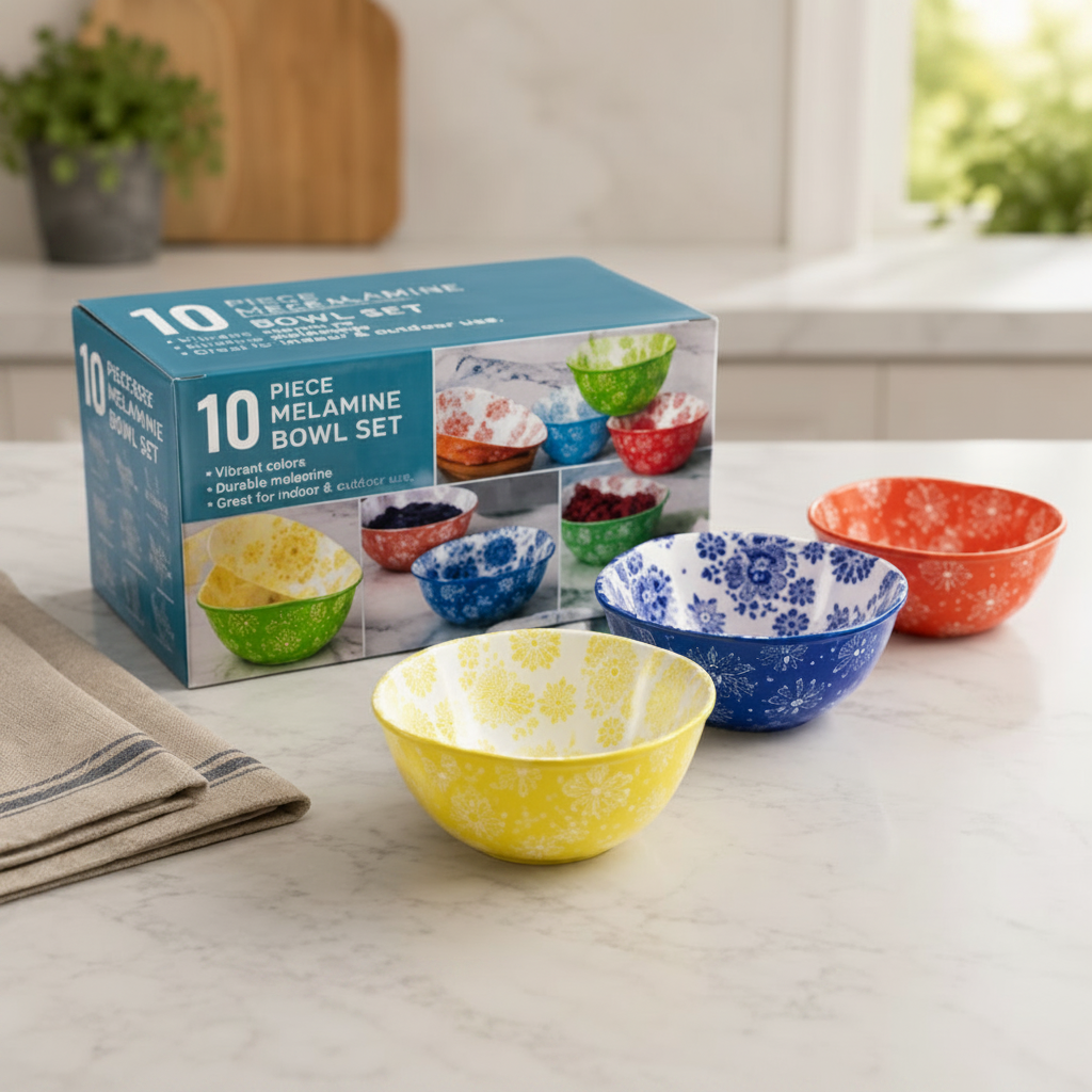 Danny Home 10-Pcs Japanese Style Bowl Set