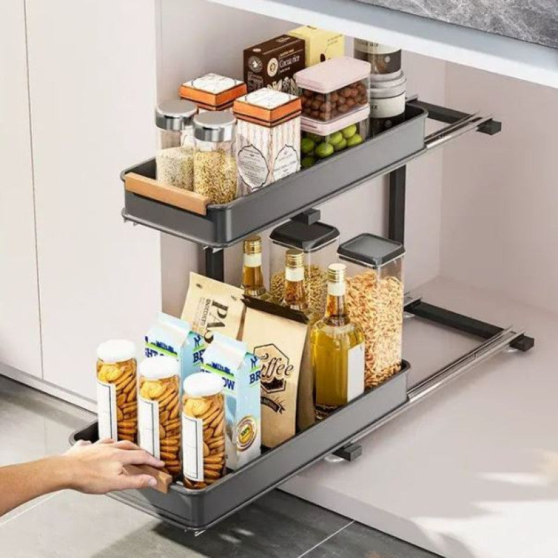 Multifunctional Metal Adjustable Kitchen Storage Rack