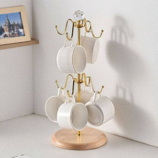 Elegant Metallic Cup Holder Stand