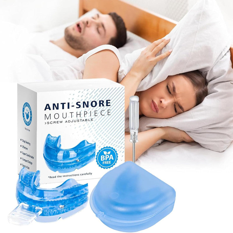 Anti-Snore Mouthpiece Screw Adjustable BPA Free With Anti bacterial Storage Case